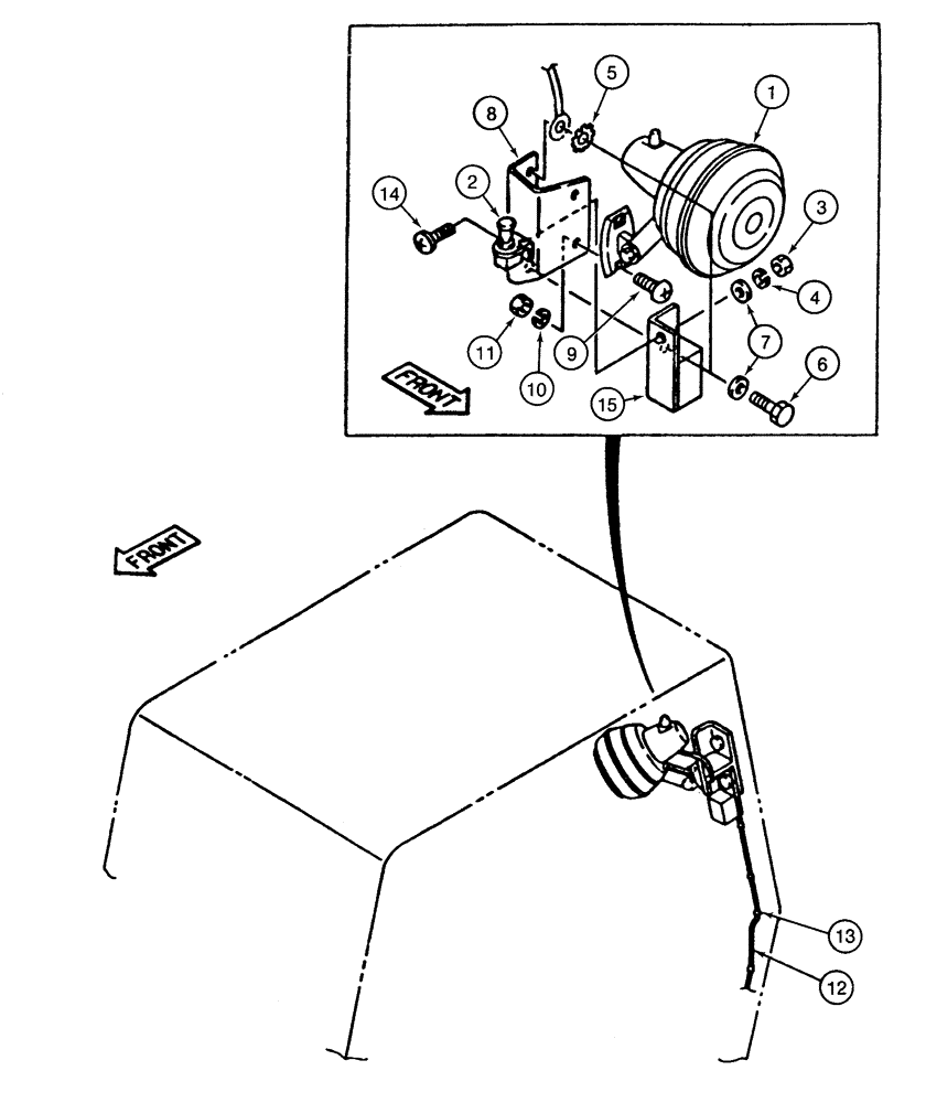 Схема запчастей Case 9050 - (9-38) - CAB FAN AND MOUNTING (09) - CHASSIS