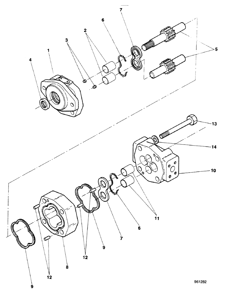 Схема запчастей Case 580G - (269C) - HYDRAULIC PUMP - COMMERCIAL HYDRAULICS - (REF. P330A-296-SPL-AB16-65) (08) - HYDRAULICS