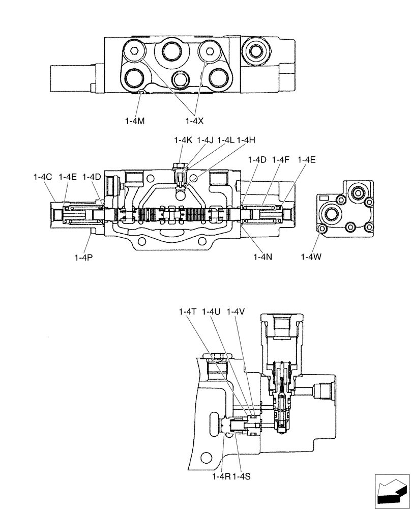 Схема запчастей Case CX50B - (01-023[04]) - VALVE INSTAL (35) - HYDRAULIC SYSTEMS