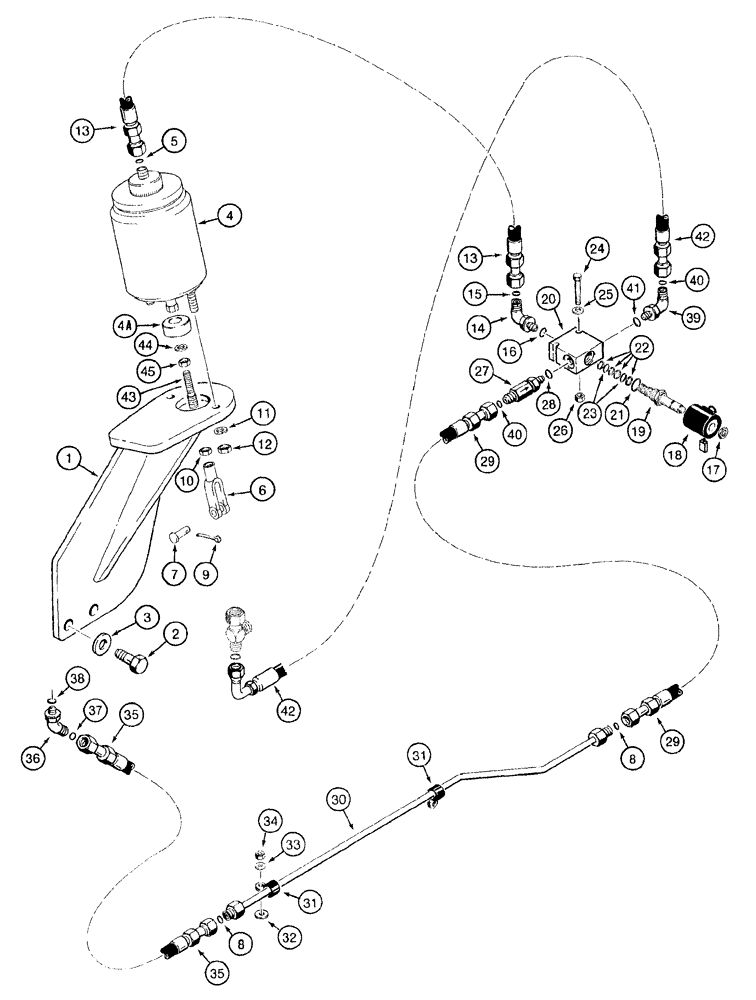 Схема запчастей Case 921B - (7-020) - PARKING BRAKE HYDRAULIC CIRCUIT (07) - BRAKES
