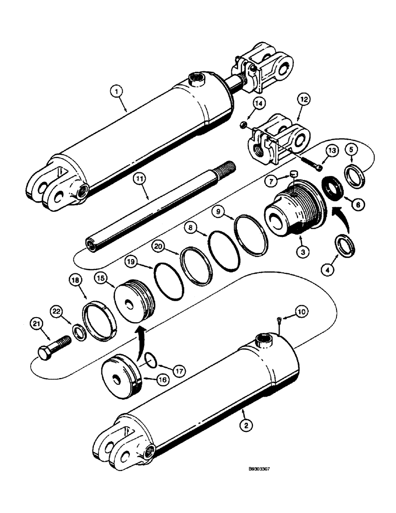 Схема запчастей Case 660 - (8-085K) - HYDRAULIC CRUMBER CYLINDER (08) - HYDRAULICS