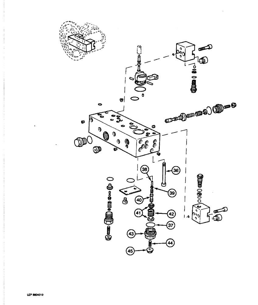 Схема запчастей Case 688 - (8-048) - HIGH PRESSURE HYDRAULIC PUMP (08) - HYDRAULICS