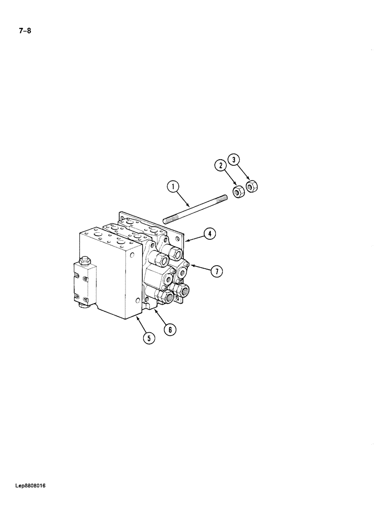 Схема запчастей Case 688 - (7-08) - DRIVE CONTROL VALVE (07) - BRAKES