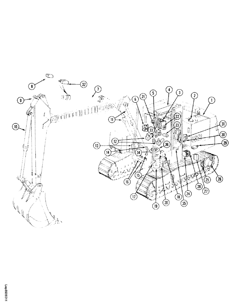 Схема запчастей Case 688 - (1-10) - PICTORIAL INDEX, HYDRAULIC COMPONENTS (00) - PICTORIAL INDEX