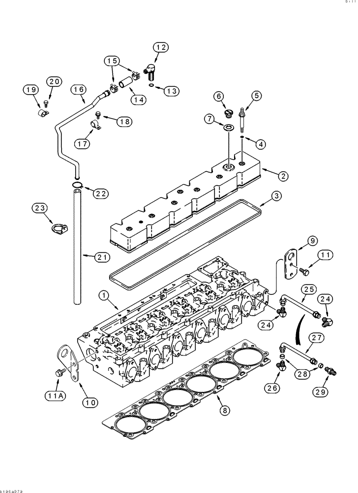 Схема запчастей Case 9040 - (2-26) - CYLINDER HEAD COVER, 6T-830 ENGINE (02) - ENGINE