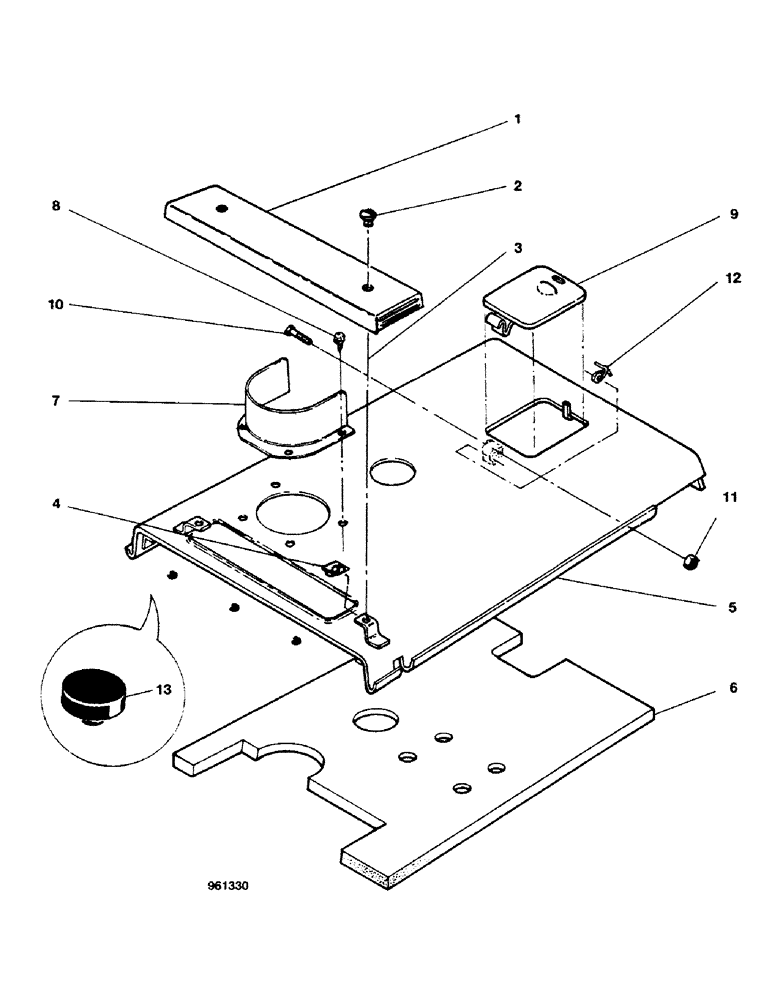 Схема запчастей Case 580G - (44) - HOOD (10) - ENGINE