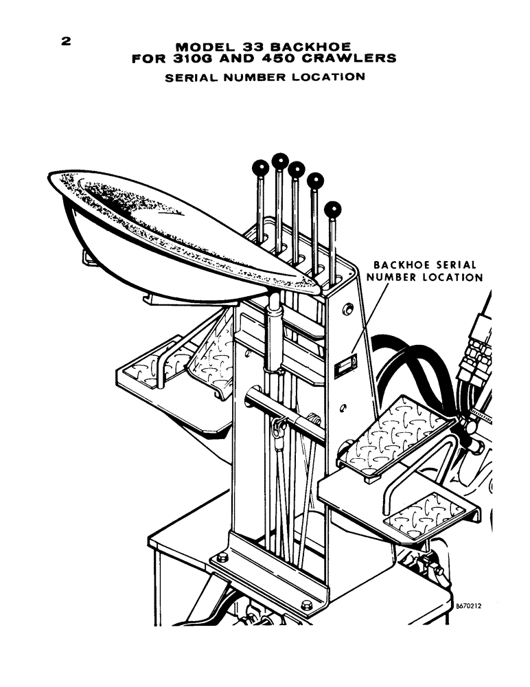 Схема запчастей Case 33 - (002) - SERICAL NUMBER LOCATION 
