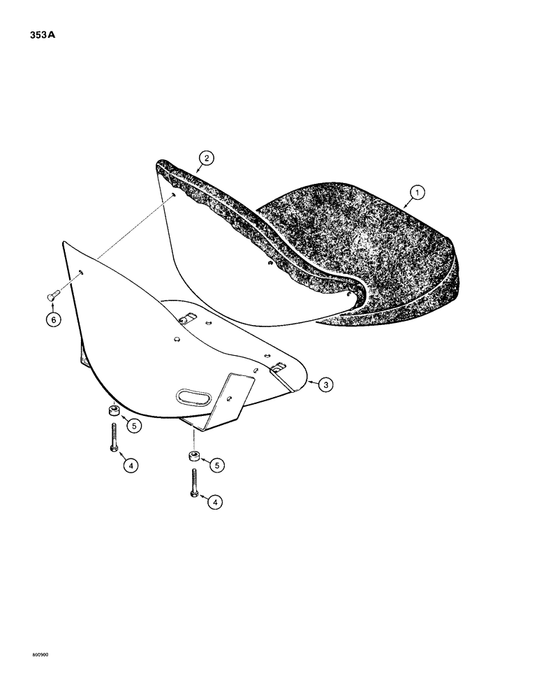 Схема запчастей Case 680H - (353A) - D93313 SEAT (09) - CHASSIS/ATTACHMENTS