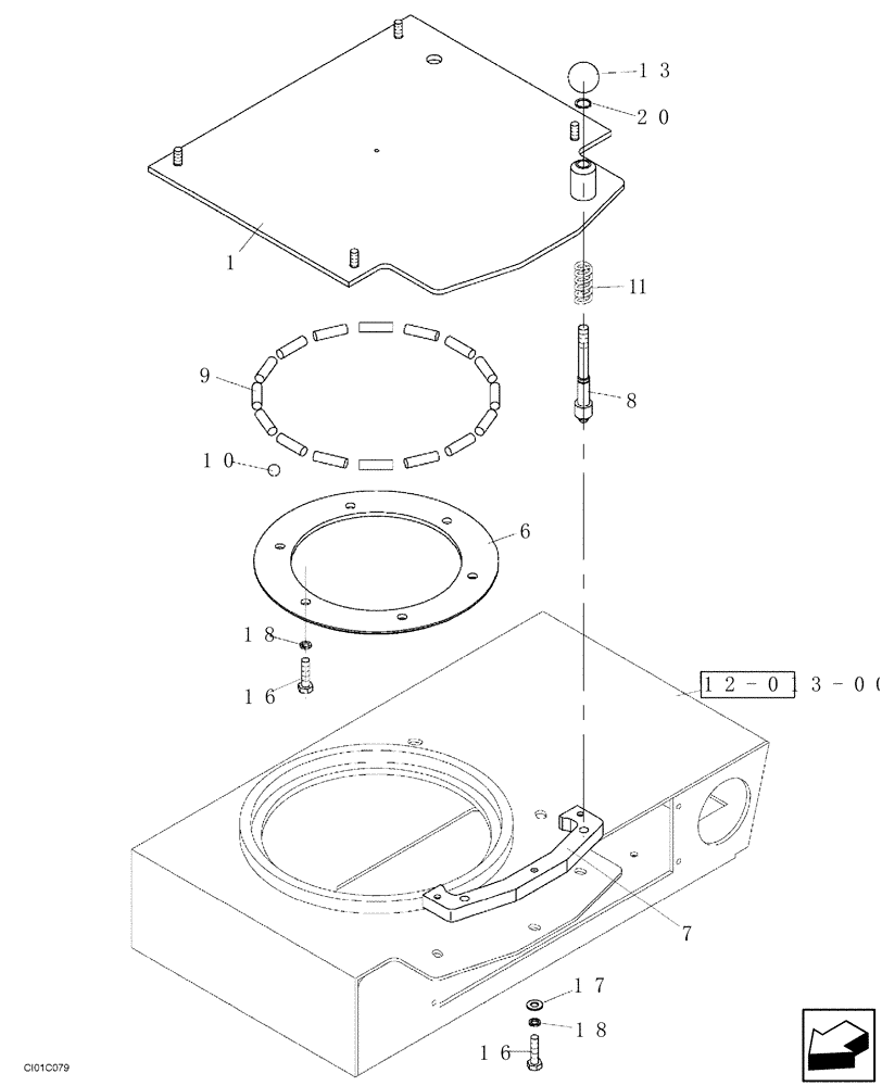 Схема запчастей Case SR15 - (12-018-00[01]) - SEAT - PIVOTING LEVER (09) - CHASSIS/ATTACHMENTS
