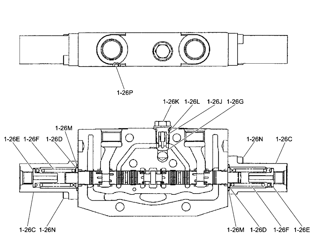 Схема запчастей Case CX50B - (01-024[15]) - VALVE INSTAL, ANGLE DOZER (35) - HYDRAULIC SYSTEMS