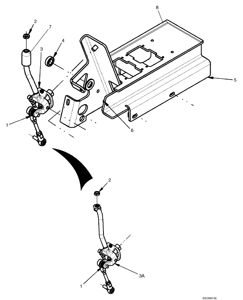 Схема запчастей Case 420 - (09-17) - LOADER & GROUND DRIVE CONTROL - LH (09) - CHASSIS