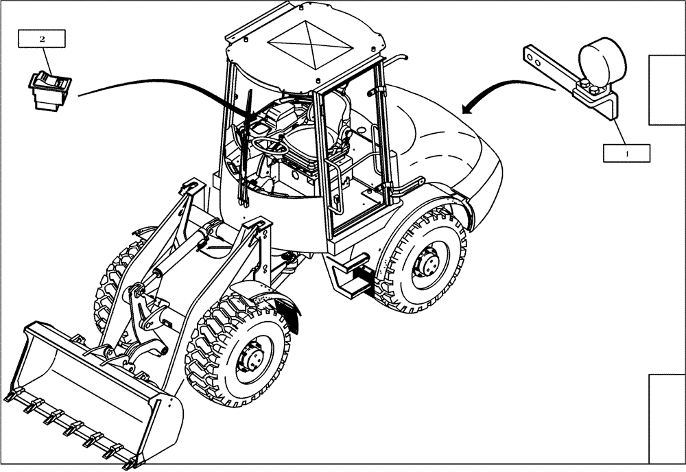 Схема запчастей Case 21D - (32.870[2988778000]) - BACKUP ALARM INSTALLATION (OPTION) (55) - ELECTRICAL SYSTEMS