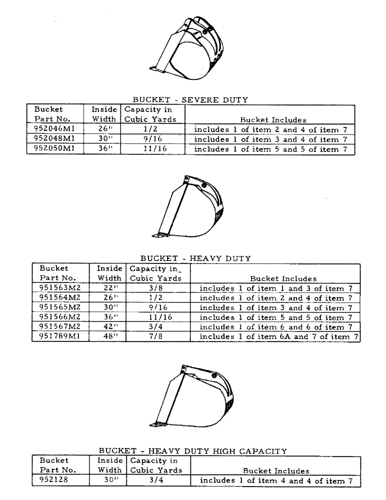 Схема запчастей Case 40YC - (F01) - BACKHOE BUCKETS, SEVERE DUTY, HEAVY DUTY AND HEAVY DUTY HIGH (19) - BUCKETS