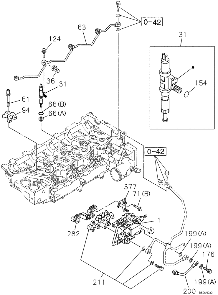 Схема запчастей Case CX210BLR - (03-04) - FUEL INJECTION PUMP (03) - FUEL SYSTEM
