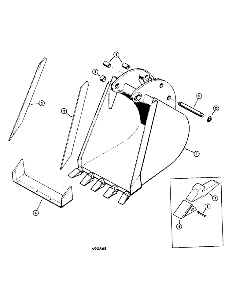 Схема запчастей Case 35 - (114) - (TRENCHING BUCKETS (HEAVY DUTY) 
