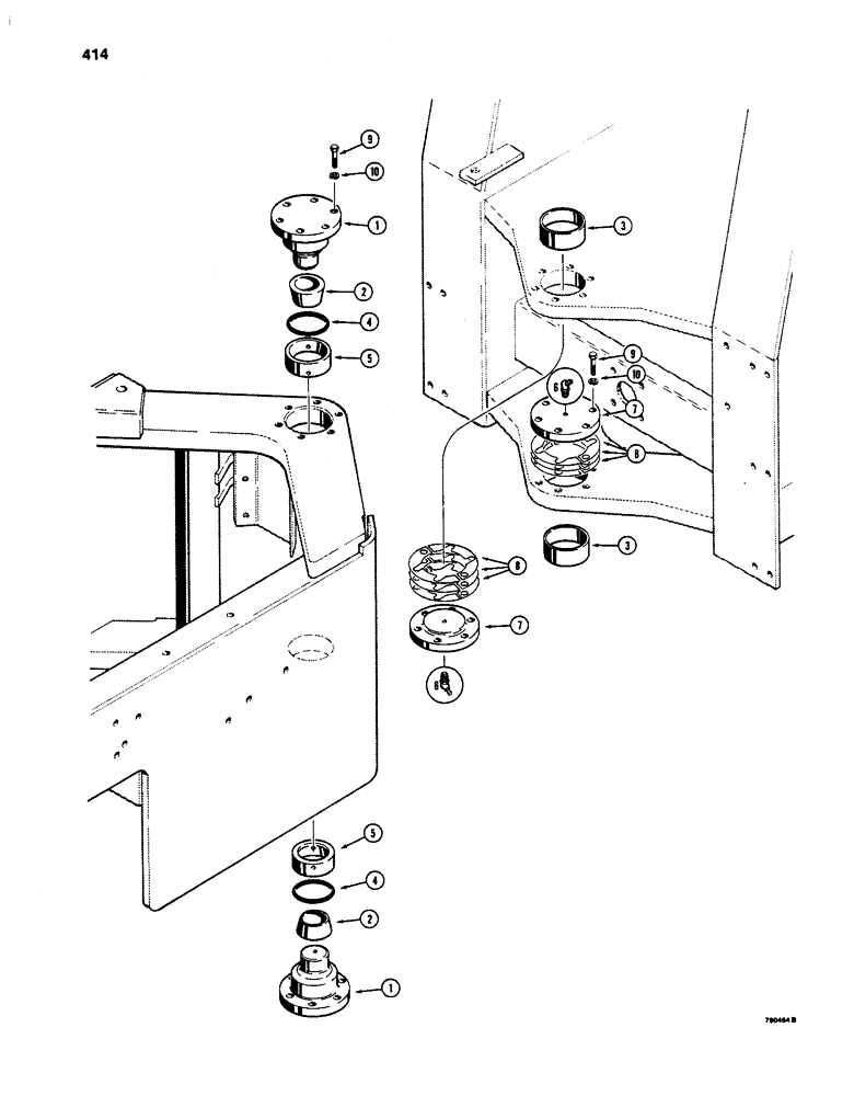 Схема запчастей Case W24C - (414) - SPINDLE ASSEMBLY (09) - CHASSIS/ATTACHMENTS
