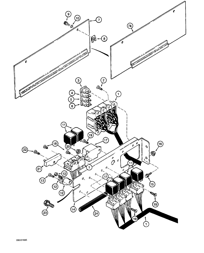 Схема запчастей Case 921 - (4-010) - MAIN CAB HARNESS, POWER DISTRIBUTION CENTER (04) - ELECTRICAL SYSTEMS