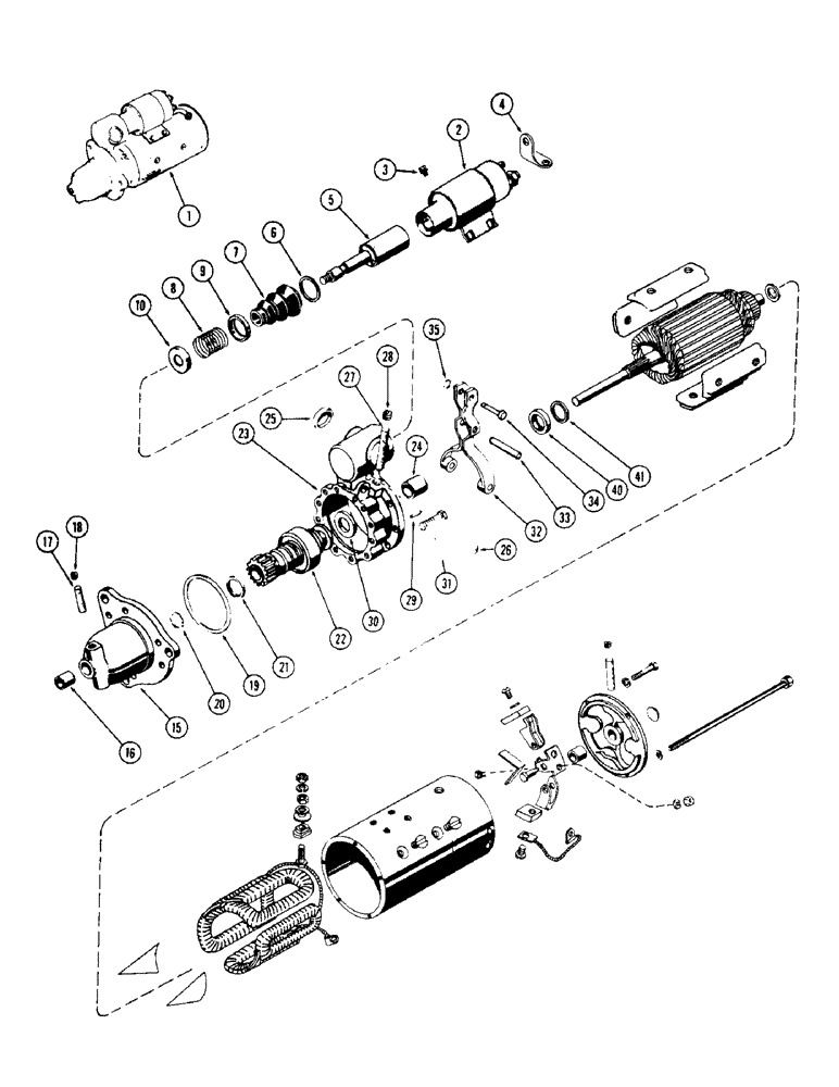 Схема запчастей Case W8C - (054) - A20633 STARTER, (377) SPARK IGNITION ENGINE (04) - ELECTRICAL SYSTEMS
