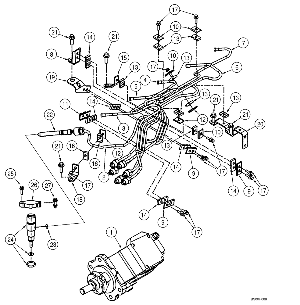 Схема запчастей Case CX240LR - (03-03) - FUEL INJECTION SYSTEM (Apr 30 2012 9:30AM) (03) - FUEL SYSTEM