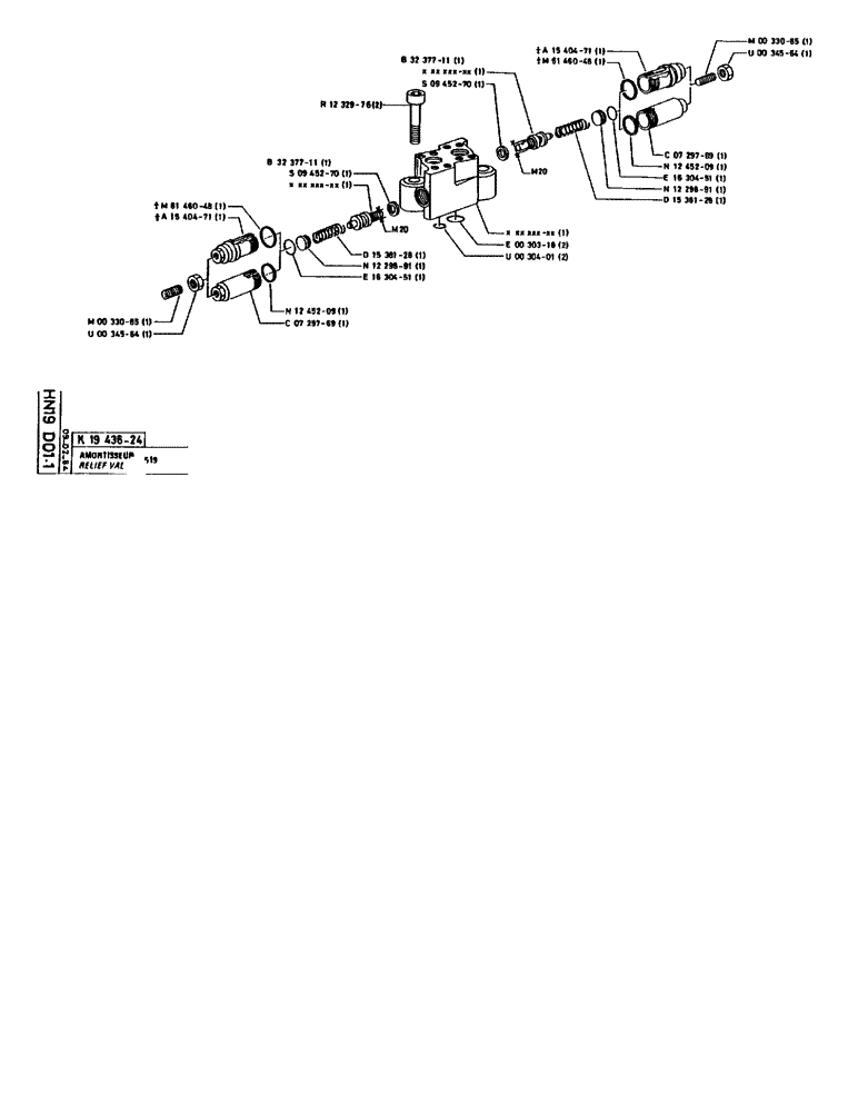 Схема запчастей Case 90BCL - (303) - RELIEF VALVE S19 (07) - HYDRAULIC SYSTEM