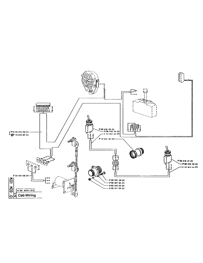 Схема запчастей Case 160CK - (71) - CAB WIRING (06) - ELECTRICAL SYSTEMS