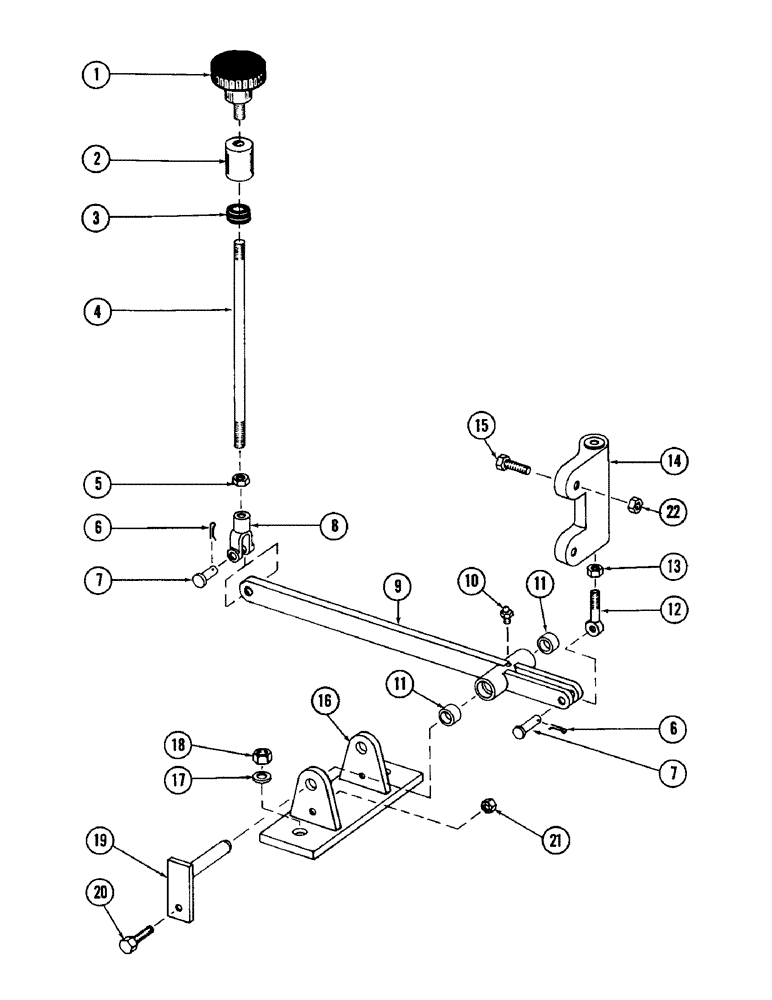 Схема запчастей Case 880 - (150) - TRACK BRAKE VALVE CONTROL AND LINKAGE (04) - UNDERCARRIAGE