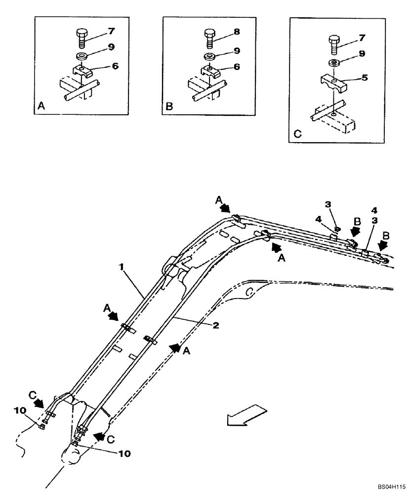 Схема запчастей Case CX80 - (08-20) - HYDRAULICS - BOOM, DOUBLE ACTING CIRCUIT (08) - HYDRAULICS