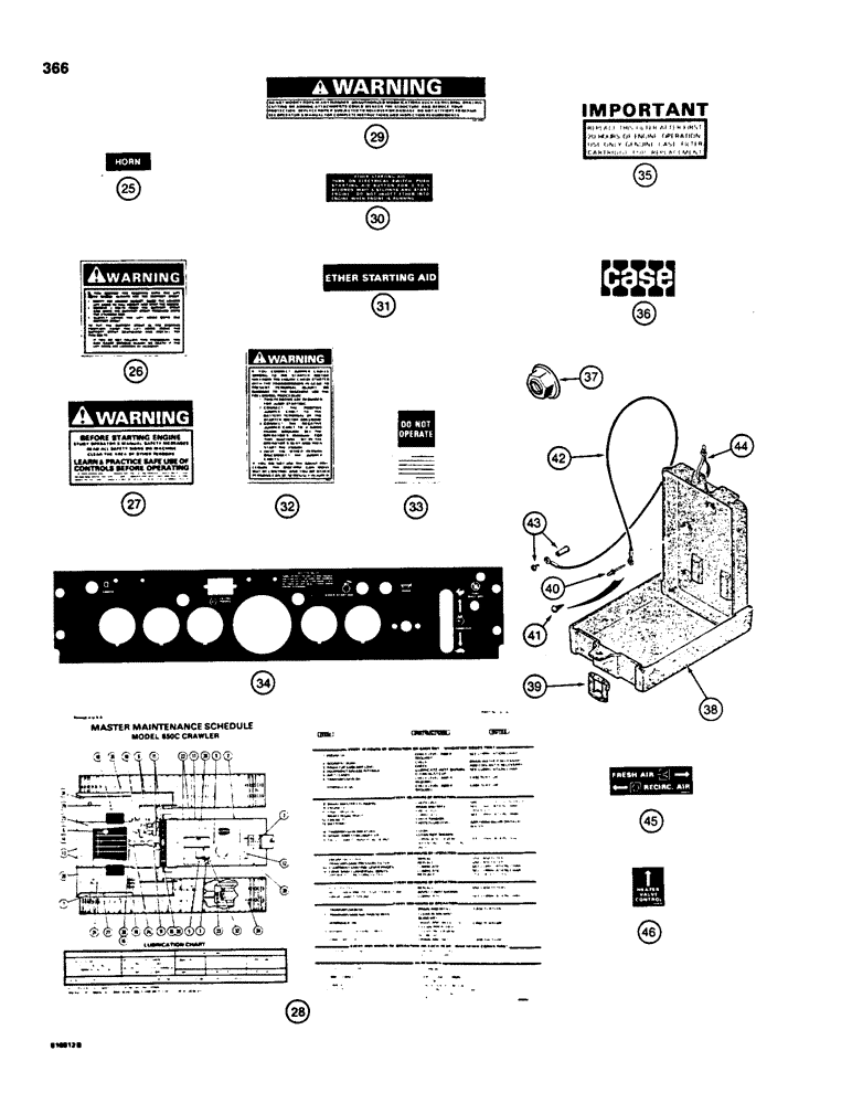 Схема запчастей Case 850C - (366) - DECALS (05) - UPPERSTRUCTURE CHASSIS