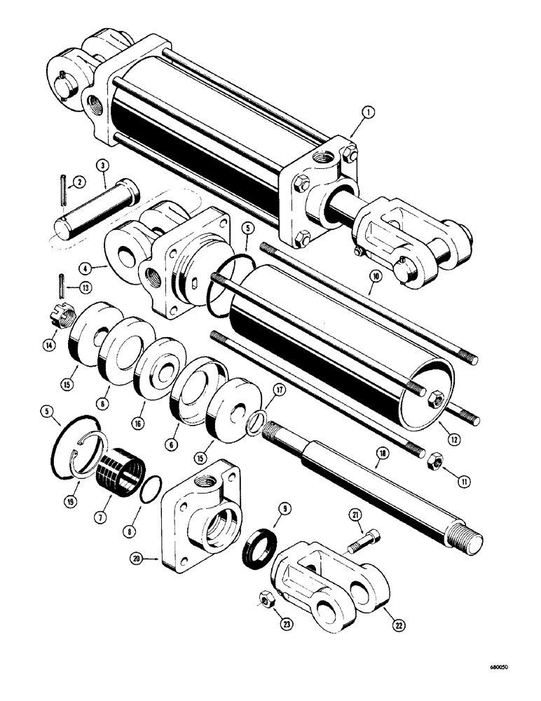 Схема запчастей Case 530 - (76) - D40823 LOG CLAMP CYLINDER (35) - HYDRAULIC SYSTEMS