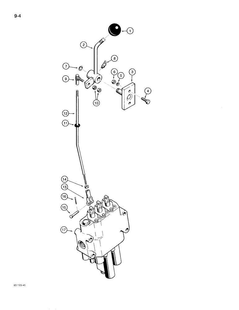 Схема запчастей Case 780D - (9-004) - LOADER CONTROLS - CLAM SPOOL (09) - CHASSIS/ATTACHMENTS