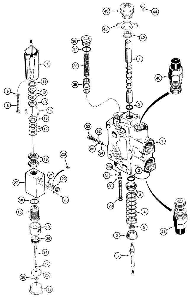 Схема запчастей Case 850E - (8-092) - LOADER BUCKET SECTION (08) - HYDRAULICS