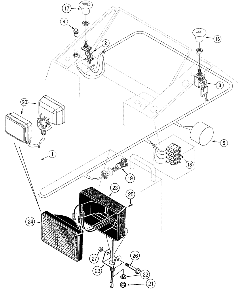Схема запчастей Case 960 - (04-11) - HARNESS, SPECIAL WIRING (04) - ELECTRICAL SYSTEMS