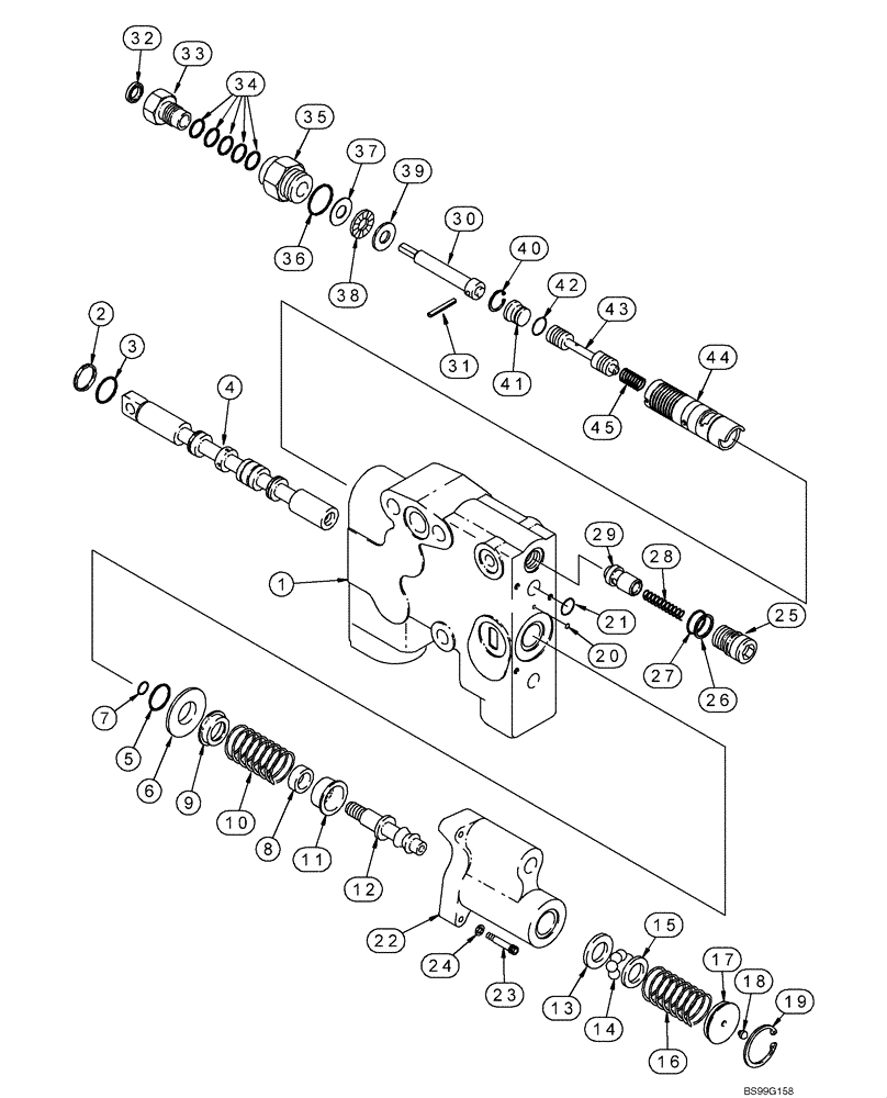 Схема запчастей Case 580M - (08-47) - VALVE SECTION - HAND HELD AUXILIARY (08) - HYDRAULICS