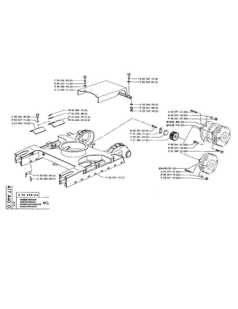 Схема запчастей Case RC200L - (012) - UNDERCARRIAGE RCL 