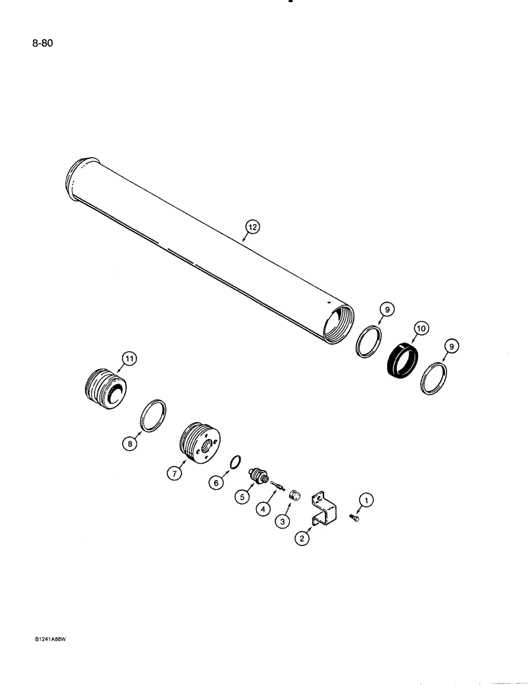 Схема запчастей Case 821 - (8-080) - ACCUMULATOR - L118361 (08) - HYDRAULICS