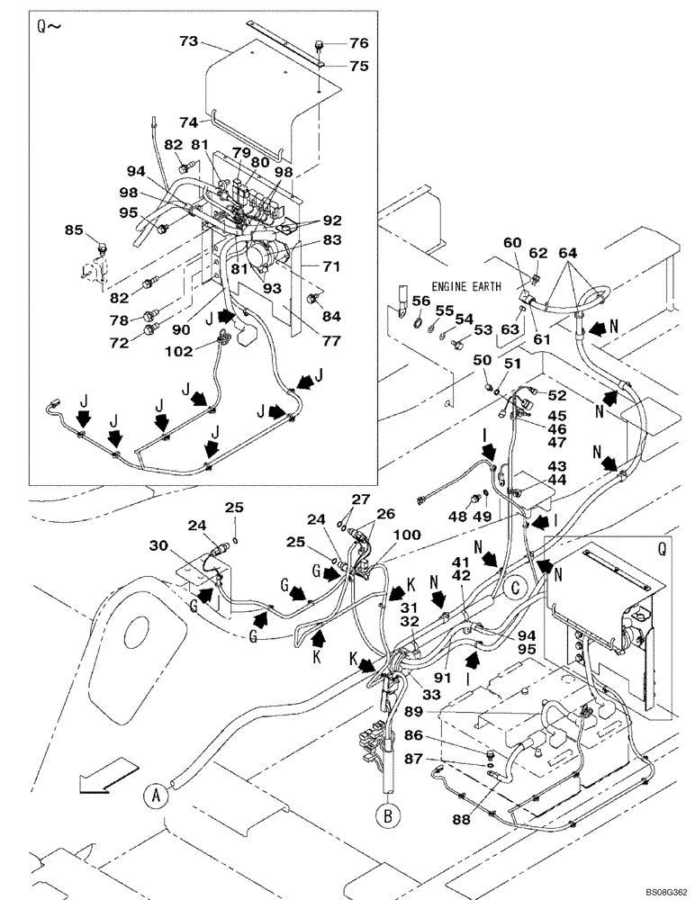 Схема запчастей Case CX470B - (04-18) - HARNESS, MAIN - CHASSIS, UPPERSTRUCTURE (04) - ELECTRICAL SYSTEMS