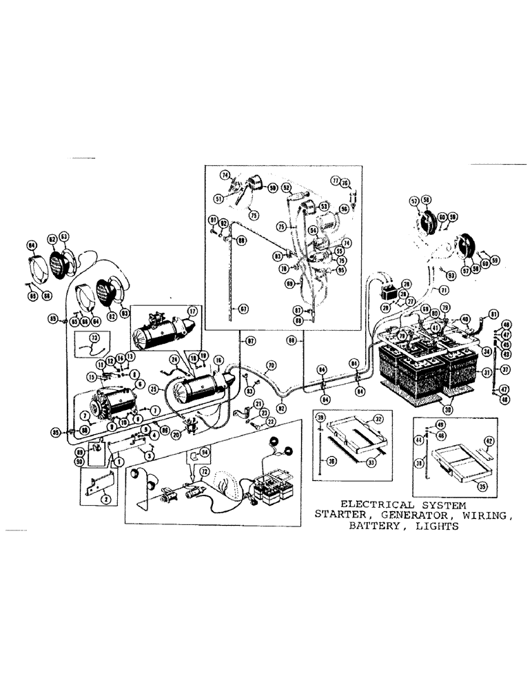 Схема запчастей Case 1000C - (060) - ELECTRICAL SYSTEM, STARTER, GENERATOR, WIRING, BATTERY, LIGHTS, USED UP TO SERIAL NUMBER 7101201 (06) - ELECTRICAL SYSTEMS