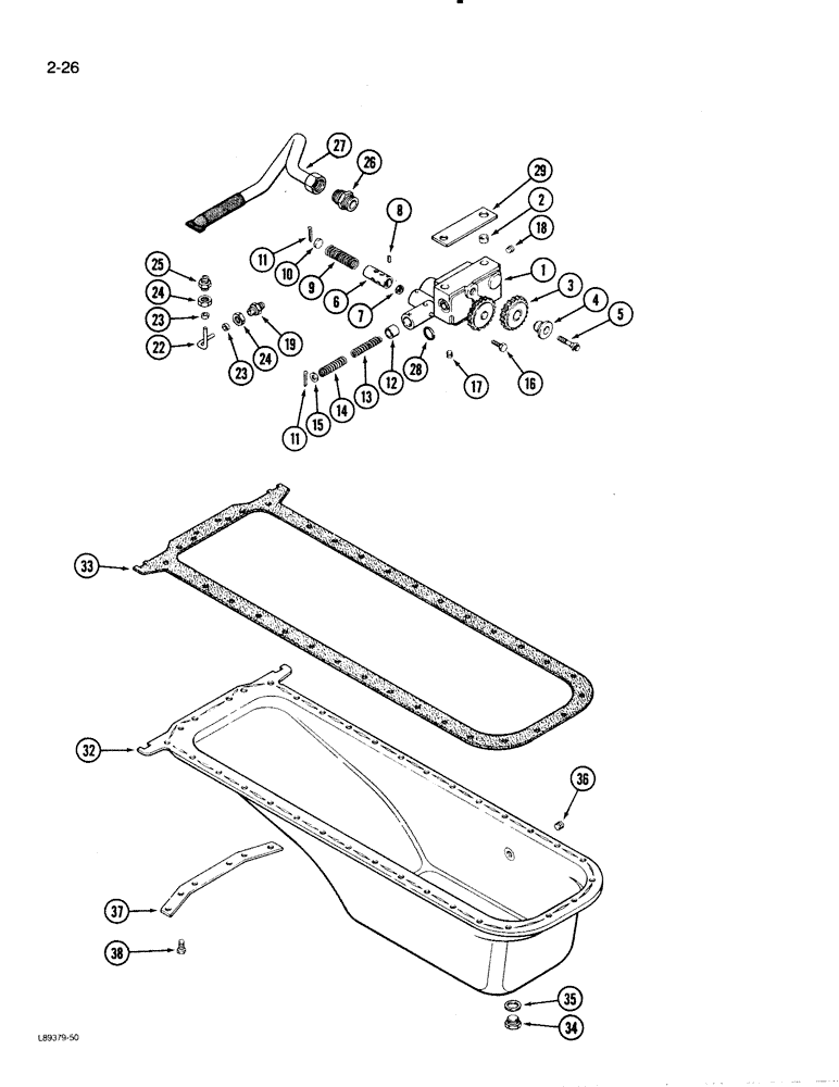 Схема запчастей Case W30 - (2-26) - OIL PUMP, 504BDT ENGINE (02) - ENGINE