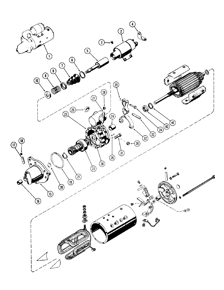 Схема запчастей Case W10C - (054) - A20633 STARTER, (377) SPARK IGNITION ENGINE (04) - ELECTRICAL SYSTEMS