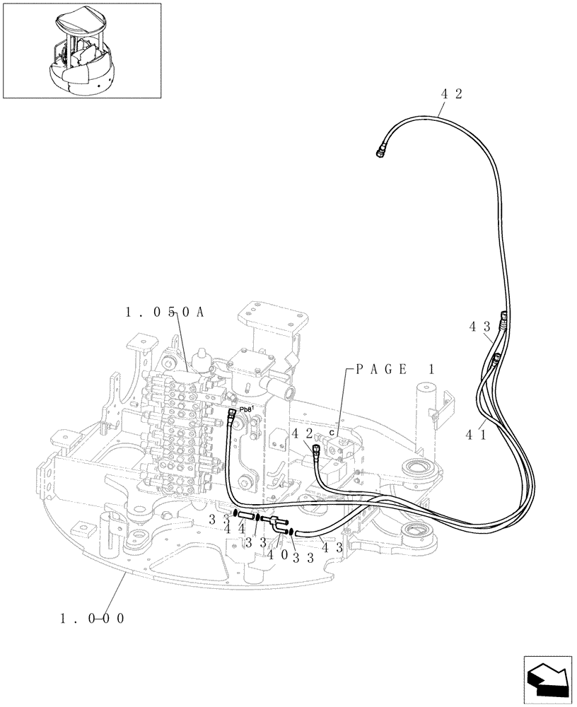 Схема запчастей Case CX20B - (5.0088[02]) - CONTROL LINES VALVE (SAFETY VALVE) - 747940070, 747940080 (35) - HYDRAULIC SYSTEMS