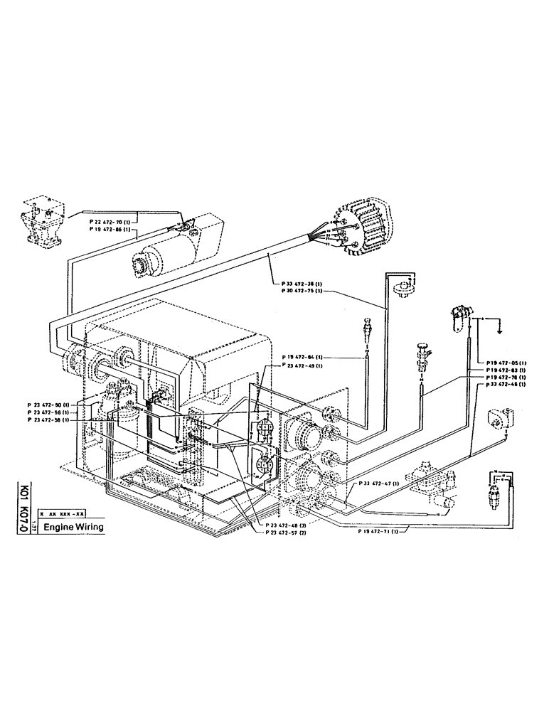 Схема запчастей Case 160CK - (72) - ENGINE WIRING (06) - ELECTRICAL SYSTEMS