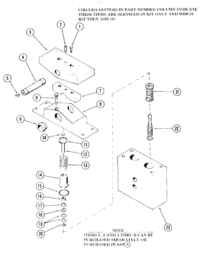 Схема запчастей Case 120 - (253) - MODULATOR FOOT CONTROL VALVE, USED ON UNITS WITH SERIAL NO. 6287229 AND AFTER (35) - HYDRAULIC SYSTEMS