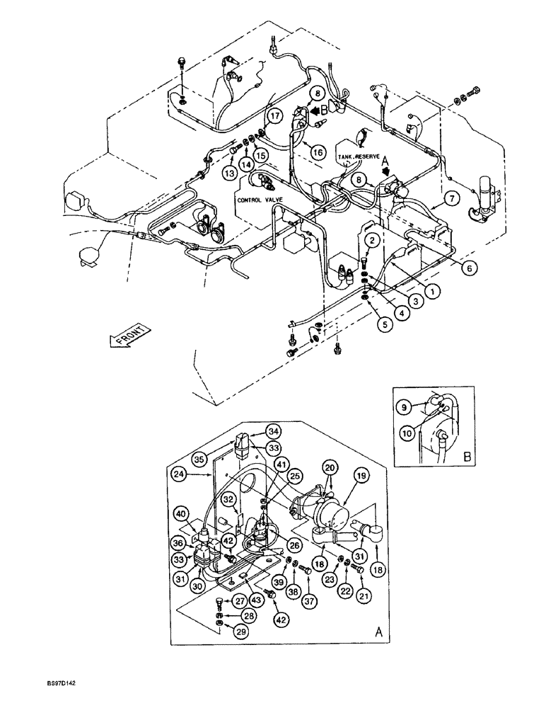 Схема запчастей Case 9040B - (4-22) - BATTERY CABLE,ENG GROUND CBL & BTRY RELAY, PIN DAC04#2001 & AFT (04) - ELECTRICAL SYSTEMS