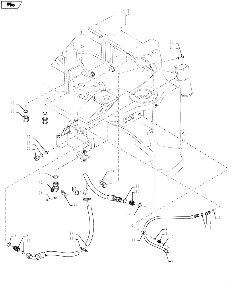 Схема запчастей Case 1121F - (41.200.04) - STANDARD AND SECONDARY STEERING NO JOYSTICK (41) - STEERING