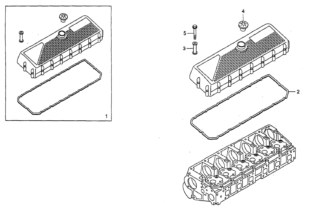 Схема запчастей Case 340 - (01A09010155[001]) - ENGINE - CYLINDER HEAD (10) - ENGINE