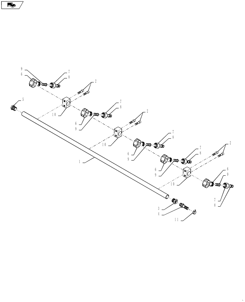 Схема запчастей Case DV207 - (75.120.03) - SPRINKLING SYSTEM PIPE (75) - SOIL PREPARATION
