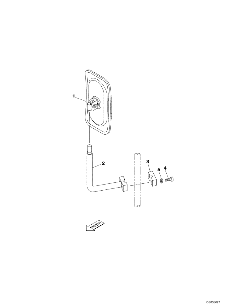 Схема запчастей Case CX130 - (09-39) - CAB - MIRROR, REAR VIEW (09) - CHASSIS