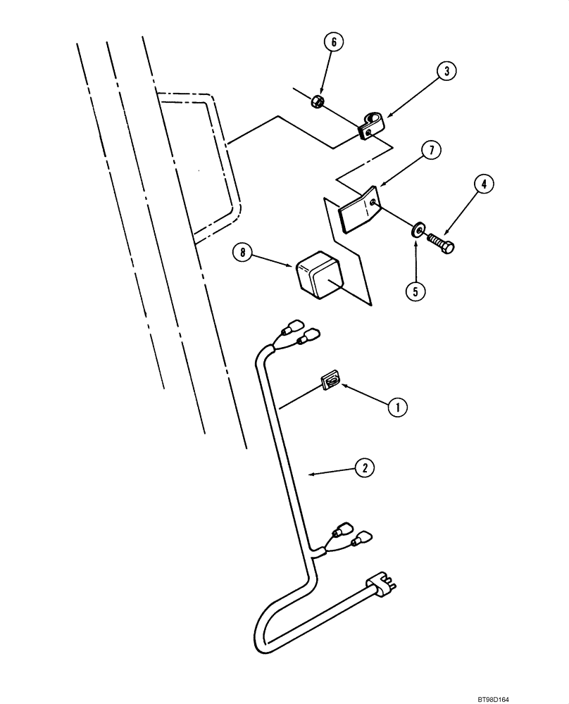 Схема запчастей Case 1840 - (04-17) - FRONT SIDE LAMPS, (ITALIAN D.G.M.) (04) - ELECTRICAL SYSTEMS