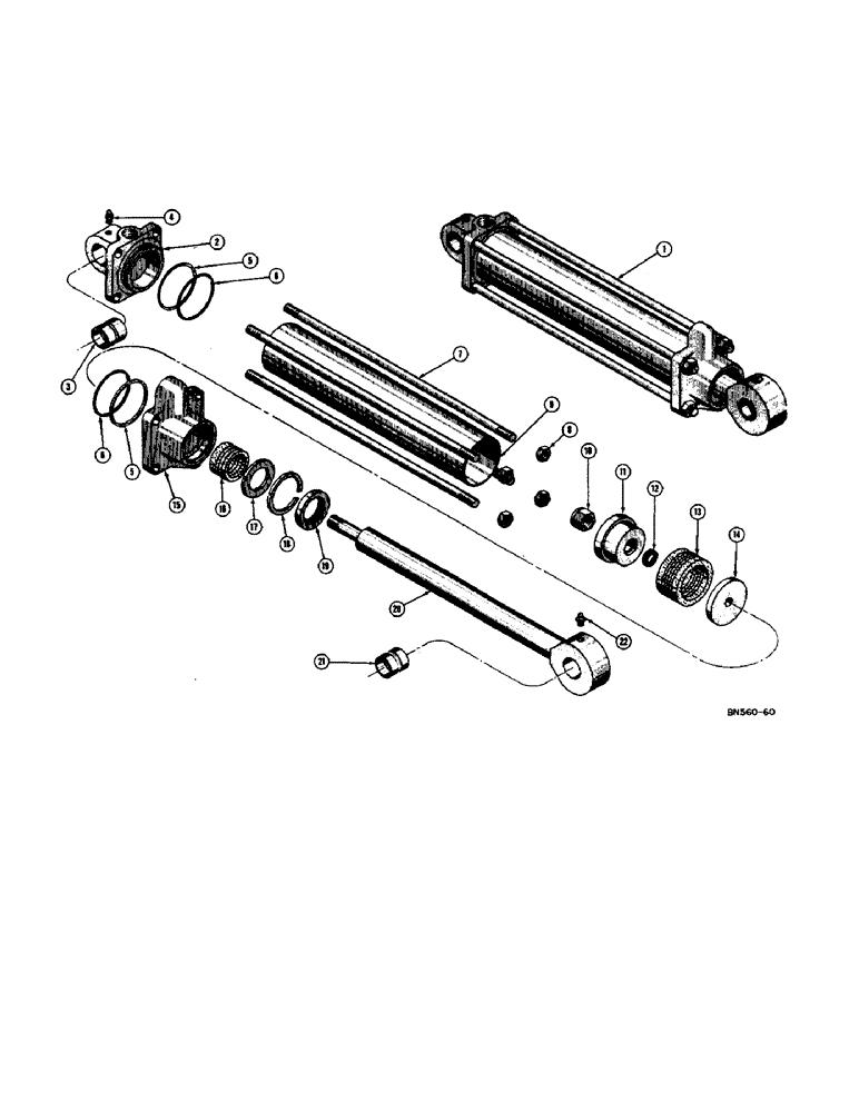 Схема запчастей Case 420B - (178) - D25027 HYDRAULIC BOOM CYLINDER (07) - HYDRAULIC SYSTEM