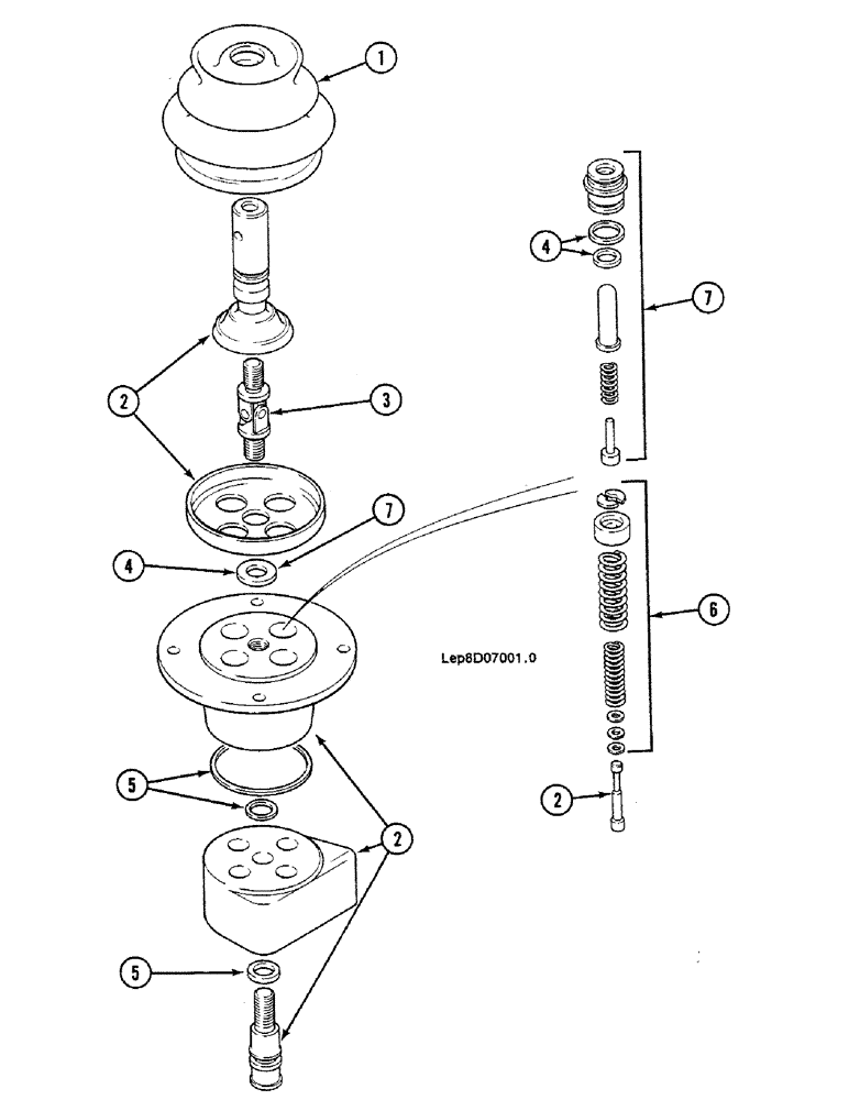 Схема запчастей Case 688C - (8D-14) - MANUAL CONTROL VALVE, (10631-) (07) - HYDRAULIC SYSTEM
